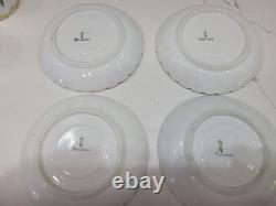 Antique Dresden Porcelain Butterfly Handle Demitasse Set 4 Cups 8 Saucers 1890