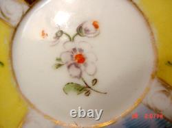Antique Dresden Quatrafoil Demitasse Cups / Saucers Nautical Harbor Ships Scene
