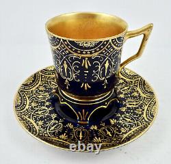 Antique Dresden Trembleuse Demitasse Cup & Saucer