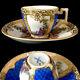 Antique Dresden Porcelain Watteau / Courting Couple Demitasse Cup And Saucer