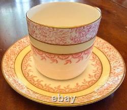 Antique Edwin J D Bodley Burslem Demitasse Cups Saucers Harlequin Set Victorian
