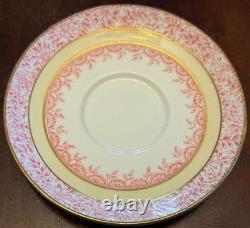 Antique Edwin J D Bodley Burslem Demitasse Cups Saucers Harlequin Set Victorian
