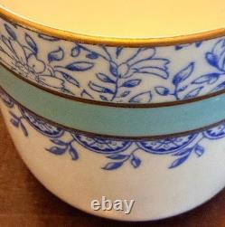 Antique Edwin J D Bodley Burslem Demitasse Cups Saucers Harlequin Set Victorian