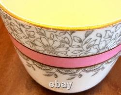 Antique Edwin J D Bodley Burslem Demitasse Cups Saucers Harlequin Set Victorian