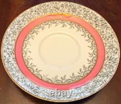 Antique Edwin J D Bodley Burslem Demitasse Cups Saucers Harlequin Set Victorian