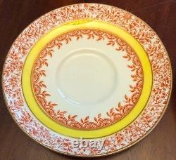Antique Edwin J D Bodley Burslem Demitasse Cups Saucers Harlequin Set Victorian
