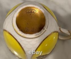 Antique Espresso Coffee Demitasse 4 Cups & Saucers British Rd 1887 Hand painted