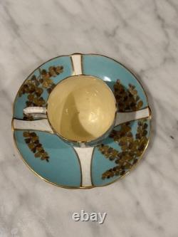Antique Espresso Coffee Demitasse 4 Cups & Saucers British Rd 1887 Hand painted