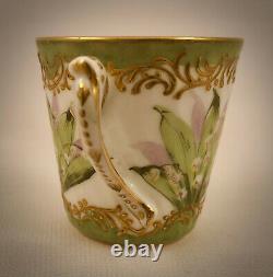 Antique Eugene Clauss Demitasse Cup & Saucer, Lily of the Valley