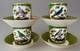 Antique Feuillet Old Paris Sevres Porcelain Demitasse Cups & Saucers Set Of 4