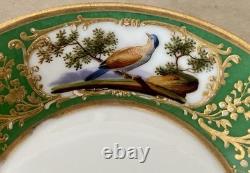 Antique Feuillet Old Paris Sevres Porcelain Demitasse Cups & Saucers Set Of 4