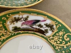 Antique Feuillet Old Paris Sevres Porcelain Demitasse Cups & Saucers Set Of 4