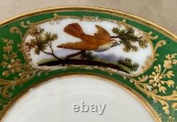 Antique Feuillet Old Paris Sevres Porcelain Demitasse Cups & Saucers Set Of 4