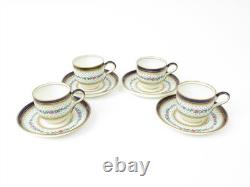 Antique George Jones for Tiffany & Co. Demitasse Set of 4 Cups & Saucers 23253