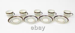 Antique George Jones for Tiffany & Co. Demitasse Set of 4 Cups & Saucers 23253