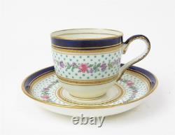 Antique George Jones for Tiffany & Co. Demitasse Set of 4 Cups & Saucers 23253
