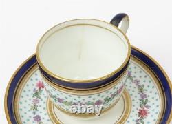 Antique George Jones for Tiffany & Co. Demitasse Set of 4 Cups & Saucers 23253