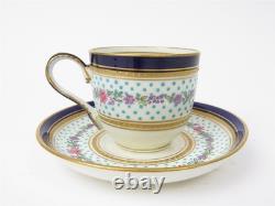 Antique George Jones for Tiffany & Co. Demitasse Set of 4 Cups & Saucers 23253