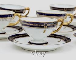 Antique German Porcelain Demitasse Cups & Saucers Rosenthal Set For 12 Luxury