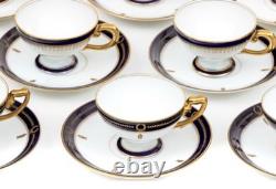 Antique German Porcelain Demitasse Cups & Saucers Rosenthal Set For 12 Luxury
