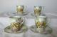 Antique German Porcelain Tea Cup Demitasse And Saucer Set Of Four Marked Germany