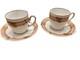 Antique Ginori Sevres Style Pink Gold Demitasse Cups & Saucers Driggs Boston 2