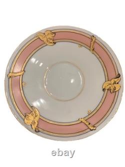 Antique Ginori Sevres Style Pink Gold Demitasse Cups & Saucers Driggs Boston 2