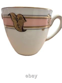 Antique Ginori Sevres Style Pink Gold Demitasse Cups & Saucers Driggs Boston 2