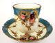 Antique H&c Co Limoges France Porcelain Demi-tasse Cup & Saucer Gold Roses