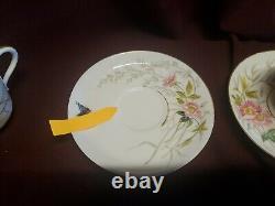 Antique HAVILAND LIMOGES Demitasse Cup Saucer Set of 6 Meadow Visitor