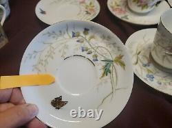 Antique HAVILAND LIMOGES Demitasse Cup Saucer Set of 6 Meadow Visitor