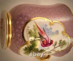 Antique Hammersley Demitasse Cup & Saucer, Exotic Birds