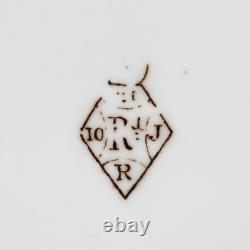 Antique Hand Painted English Porcelain Demitasse Espresso Cup Saucer 2-Pc. Lot