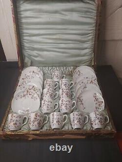 Antique Haviland & Co Demitasse Set Of 12 Cups & Saucers In Orig. Box