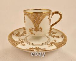 Antique Haviland & Co. Limoges Demitasse Cup & Saucer, Richly Gilded