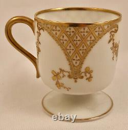 Antique Haviland & Co. Limoges Demitasse Cup & Saucer, Richly Gilded