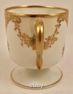 Antique Haviland & Co. Limoges Demitasse Cup & Saucer, Richly Gilded
