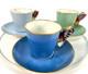 Antique Haviland Limoges Butterfly Handle Demitasse Cup Saucer Lot 3 H&co 1880s