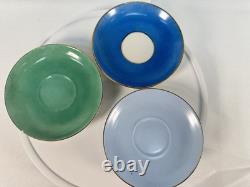 Antique Haviland Limoges Butterfly Handle Demitasse Cup Saucer Lot 3 H&Co 1880s