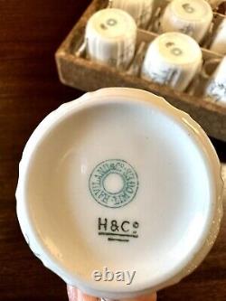 Antique Haviland Limoges Demitasse Cup & Saucer Set In Original Box with1878 Label