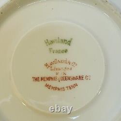 Antique Haviland Limoges Demitasse Cups & Saucers 3 PinkRoses Memphis Queensware