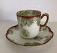 Antique Haviland Limoges France Drop Rose Demitasse Cup & Saucer (a)