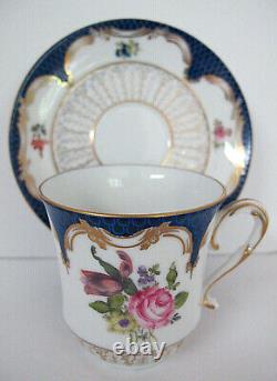 Antique Herend (Hungary) Porcelain Demitasse Cup & SaucerArtist Signed