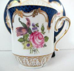 Antique Herend (Hungary) Porcelain Demitasse Cup & SaucerArtist Signed