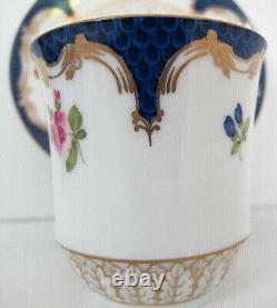 Antique Herend (Hungary) Porcelain Demitasse Cup & SaucerArtist Signed