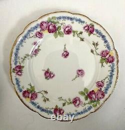 Antique J. P. Limoges France Demitasse Cup, Saucer & Bread Plate Set/4 Floral Rare