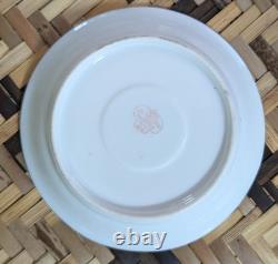 Antique Julius H. Brauer Hand-Painted Pedestal Chocolate Cup & Saucer