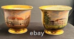 Antique KPM Porcelain Demitasse Cup and Saucer Hand Painted Prob Pre-1847
