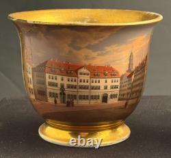 Antique KPM Porcelain Demitasse Cup and Saucer Hand Painted Prob Pre-1847