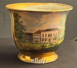 Antique KPM Porcelain Demitasse Cup and Saucer Hand Painted Prob Pre-1847